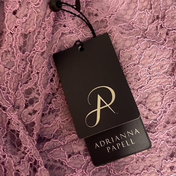 NWT Adrianna Papell Lavender Lace Overlay Sheath Dress - Picture 5 of 7